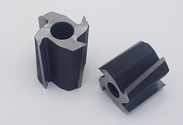 Fresa a manicotto Ø50 x 80 con 4 taglienti saldobrasati in K20 - spoglie adatte per la lavorazione del legno